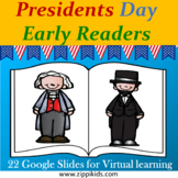 Presidents Day Mini Book, Digital, Virtual, Early Reader - 22 Google Slides