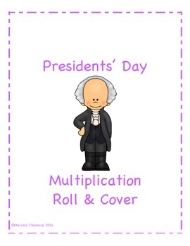 Preview of Presidents' Day Multiplication Roll and Cover