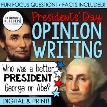 Preview of Presidents' Day Opinion Writing Lesson & Activity