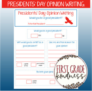 Preview of Presidents' Day Opinion Writing: Would You Be a Good President?