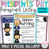 Presidents' Day Opinion and Informational Paragraph Writin