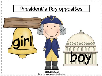 Preview of President's Day Opposites Station