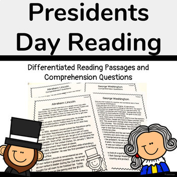 Preview of Presidents Day Reading (Differentiated) -George Washington & Abraham Lincoln