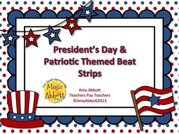 Preview of Music Presidental & Patriotic Beat Strips for Dictation, Notation & Composition
