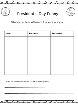 Preview of Presidents Day Penny Experiment