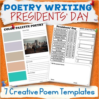Preview of Presidents Day Poetry Writing Activities - Ice Breakers Poem Templates