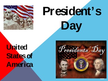 Preview of President's Day Powerpoint PPT and United States Presidential History