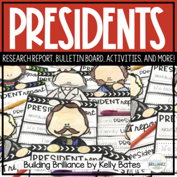 Preview of Presidents Day President Research Report Flip Book and Bulletin Board Display