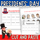 Presidents' Day -  Presidential Order Cut and Paste Activity