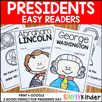Preview of Presidents Day Activities Readers, Abraham Lincoln & George Washington, Writing