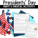 Presidents' Day Reading Activity