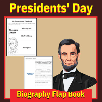 Preview of Presidents' Day Reading Comprehension Abraham Lincoln Biography Flap Book