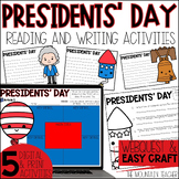 Presidents' Day Reading Comprehension Activities, Webquest