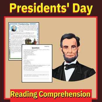 Preview of Presidents' Day Reading Comprehension Activity 3rd Grade & 5th Grade