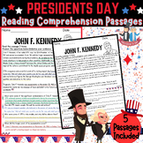Presidents' Day Reading Comprehension Fluency Passages & Q