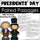 Presidents' Day Reading Comprehension Paired Passages Clos