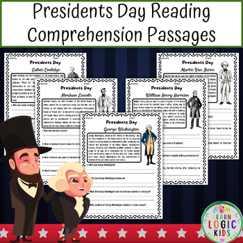 Preview of Presidents Day Reading Comprehension Passages