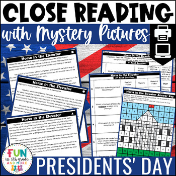 Preview of Presidents' Day Reading Comprehension Passages - Close Reading Activities