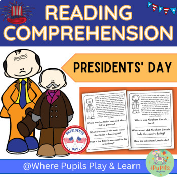 Preview of Presidents' Day Reading Comprehension Passages for Kindergarten and First Grade