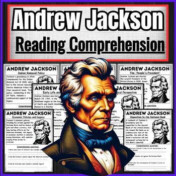 Preview of Presidents Day | Reading Comprehension | U.S. Presidents | Andrew Jackson
