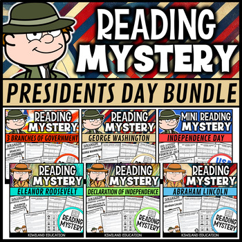 Preview of Presidents Day Reading Mystery Comprehension Activities and Questions