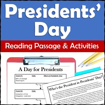Preview of Presidents Day Reading Passage - Printable & Digital