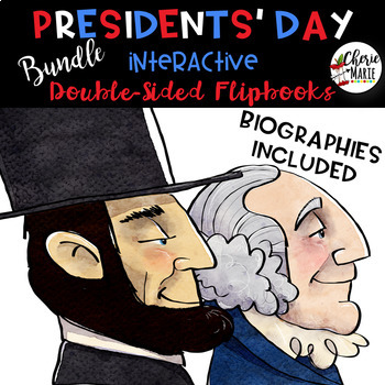 Preview of Presidents Day Reading Passages Activities Printable Flipbook BUNDLE