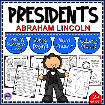 Preview of Presidents Day Reading Passages and Questions - Abraham Lincoln Writing Activity