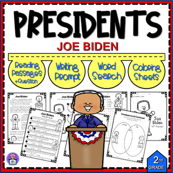 Preview of Presidents Day Reading Passages and Questions - Joe Biden Writing Activities