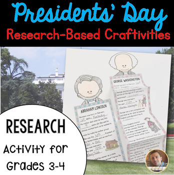 Preview of Presidents Day Research Based Craftivity - Social Studies Lesson for Grades 3-4