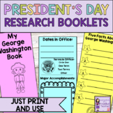 Presidents Day Activities Research Booklets