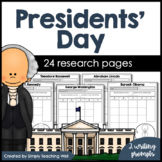 Presidents Day Research Pages