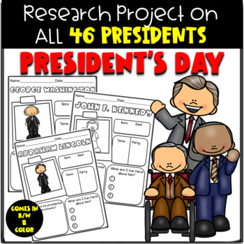 Preview of Presidents Day Research Project | Presidents' Day Writing Activity