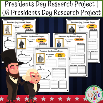 Preview of Presidents Day Research Project | US Presidents Day Research Project