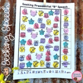 Presidents Day Seeking Speech Therapy Activity | L R J CH 