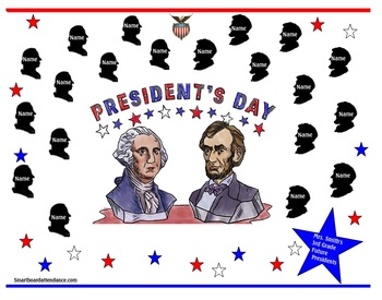 Preview of President's Day Smartboard Attendance