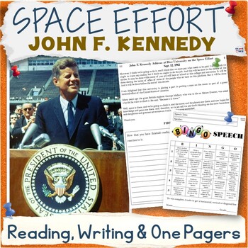 Preview of Presidents Day Speech Analysis - Space Effort by John F. Kennedy Activities