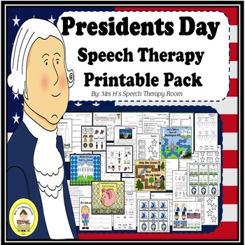 Preview of Presidents Day-Speech Therapy-Printable Pack