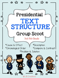 President's Day Text Structure Group Scoot Game (3rd, 4th,