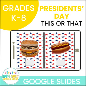 Preview of Presidents' Day This or That Voting Activity for Google Slides