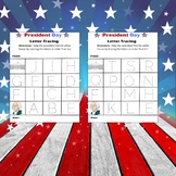 Presidents Day Tracing and Coloring Maze Letters -U.S Hist