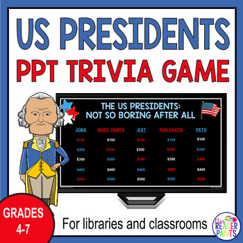 Preview of Presidents Day Trivia Game - US Presidents - Presidents Day Activities