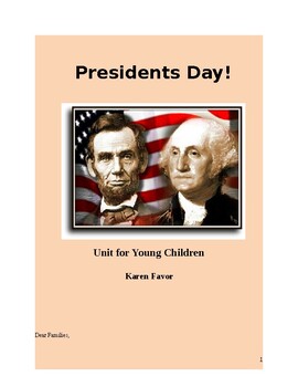 Preview of Presidents Day! Unit for Young Children