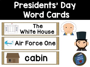 Preview of Presidents' Day Vocabulary Word Wall Cards - Burlap