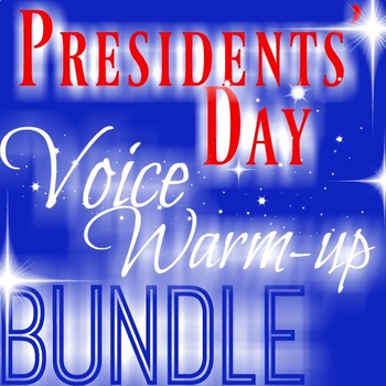 Preview of Presidents' Day Voice Warm-Up - 6 Levels - rhythm/solfege - PDF/PPT - Bellringer