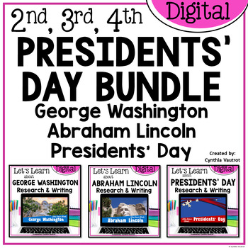 Preview of Presidents' Day Activities George Washington and Abraham Lincoln Writing Bundle