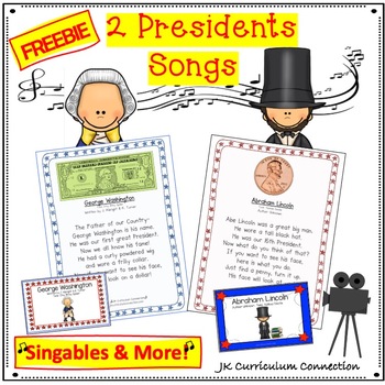 Preview of Presidents' Day - Washington and Lincoln Poems FREEBIE!