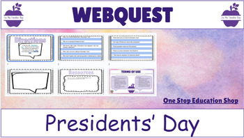 Preview of Presidents' Day WebQuest (Digital Resource) Google Slides