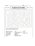 Presidents Day Word Find
