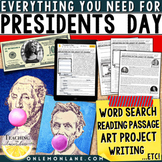 Presidents Day Reading Comprehension & Presidents Day Word
